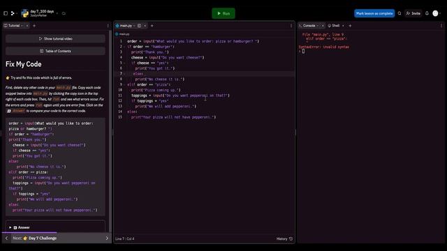 Lesson 7/100 - Nesting - Learning Python as a Beginner смотреть онлайн