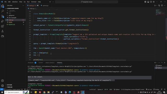 PydanticOutputParser Essentials: Validating Fields in LangChain смотреть онлайн
