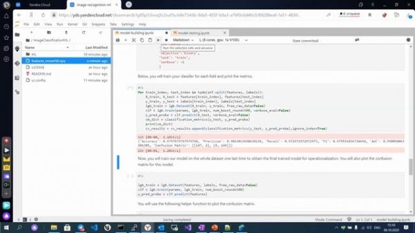 Используем Yandex.Cloud DataSphere для классификации изображений на Keras с CNTK и LightGBM