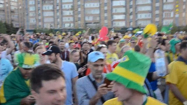 Казань-арена. Перед началом игры Бразилия- Бельгия. 6 июля 2018 года смотреть онлайн