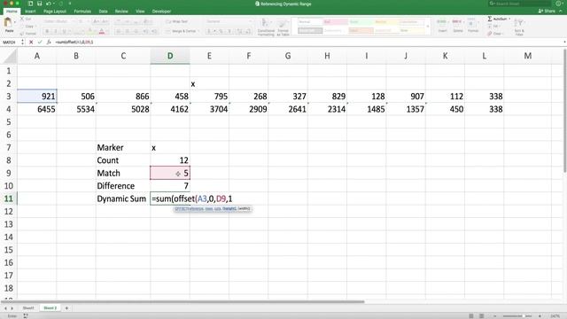 How to use SUM and OFFSET Excel functions смотреть онлайн