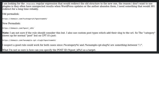 Wordpress: Redirecting all posts after changing URL structure with htaccess смотреть онлайн