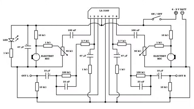 DIY Electret mic preamp LA3160 смотреть онлайн