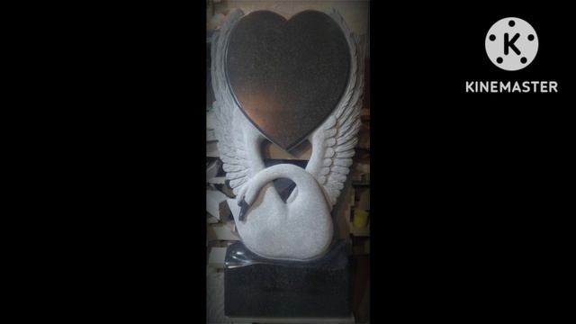 Гранитные памятники с резкой птиц. Сова, воробьи, голуби , лебеди. смотреть онлайн