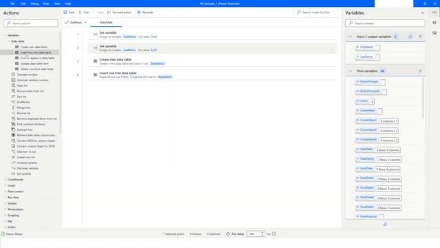 How to Work With Data Table Variable In Power Automate Desktop(Part 2) смотреть онлайн
