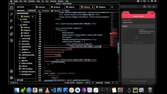 Movie App UI SpeedCode | React Native UI | Mobile UI Design | SpeedCode смотреть онлайн