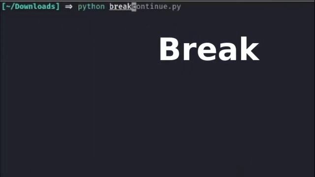 break & continue in Python смотреть онлайн