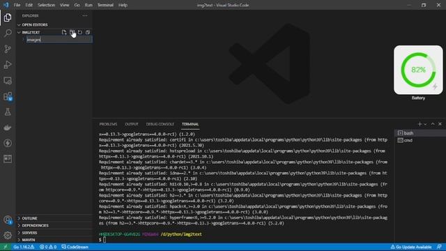 Cara Gampang Ubah Gambar Jadi tulisan python | image to text python. смотреть онлайн