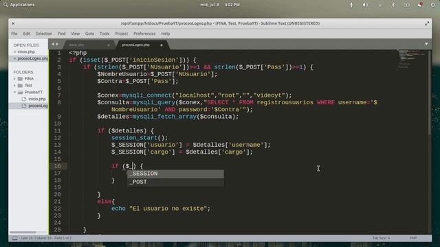 Sistema de Sesiones Por Cargo/Tipo De Usuario Utilizando MYSQL y PHP (sessions en php) смотреть онлайн