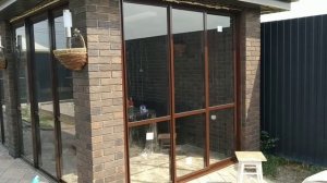 Раздвижная алюминиевая система. Остекление беседки от пола до потолка.