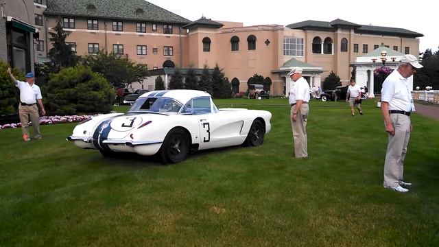 Elegance At Hershey 2013 Delage D8 Racing Vette, Gardner, Packard And Steyr Driving Onto The Field