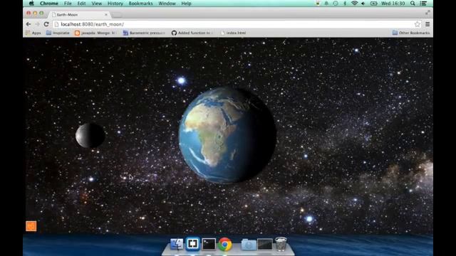 Earth Moon WebGL смотреть онлайн