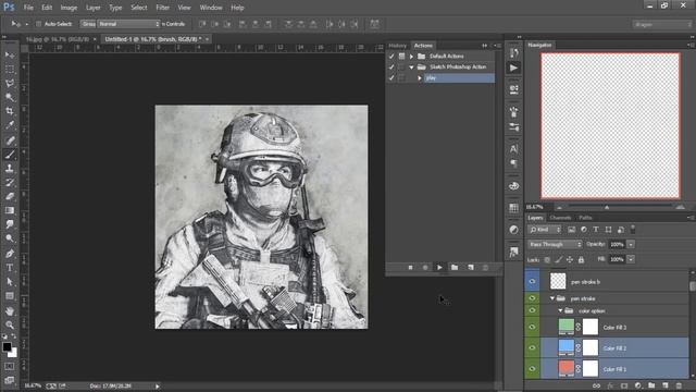 Sketch Photoshop Action смотреть онлайн