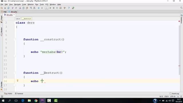 php oop construct ve destruct -ders 5 смотреть онлайн