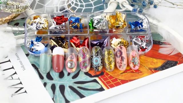 3D Mesh Gold Silver Nail Art Foil Paper Irregular Aluminum Nail Sticker Manicures Glitter Gel Polis смотреть онлайн