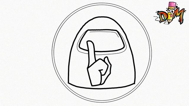 COMO DIBUJAR AMONG US LOGO SILENCIO | how to draw among us silence logo смотреть онлайн