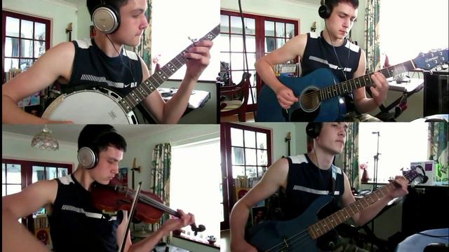 Fear Of The Dark - IRON MAIDEN - (Banjo, Violin, Guitar And Bass Cover)