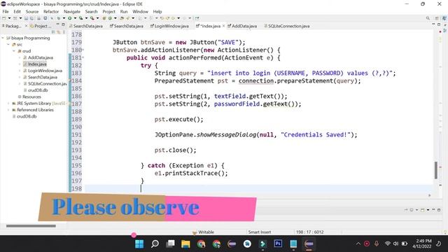 Modifying the GUI into one Interface using the WindowBuilder and SQLite DB смотреть онлайн