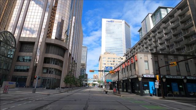 Calgary, Alberta, Canada - Driving in Downtown смотреть онлайн