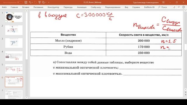 8класс задачи оптика