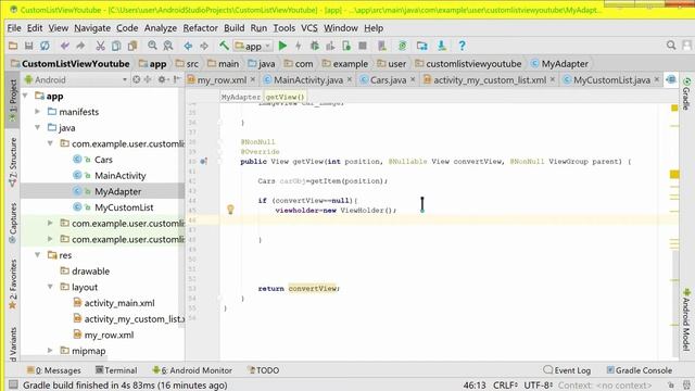 how to make a custom listview with image in android studio(easiest tutorial)custom view смотреть онлайн