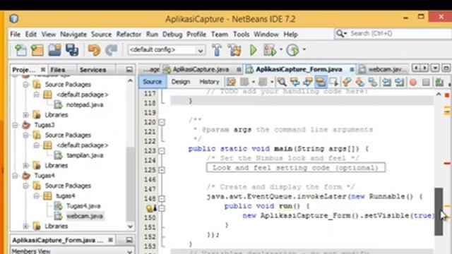 Tutorial pembuatan aplikasi capture gambar dari webcam dengan Java смотреть онлайн