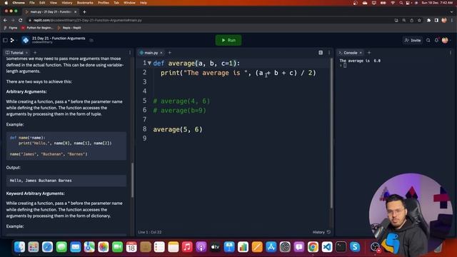 Function Arguments in Python | Python Tutorial - Day #21 смотреть онлайн