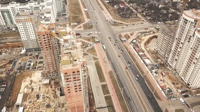 Аэросъемка в Беларуси. Видеосъемка для строителей. Летающая камера. Минск с высоты птичьего полета. смотреть онлайн