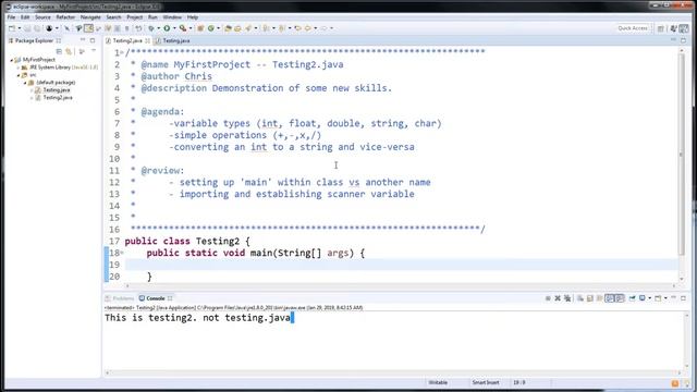 Java Tutorial -- EP04 -- Review of 'main' & Variable Creation смотреть онлайн