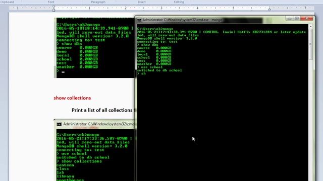 SHOW COLLECTIONS MONGODB TUTORIAL смотреть онлайн