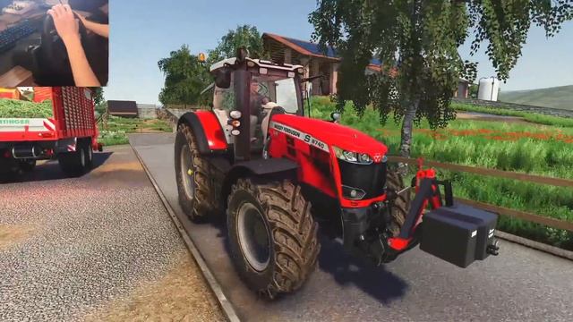 Mowing & Collecting Clover w/ Massey Ferguson 8700S - FS 19 | Logitech g29 gameplay смотреть онлайн