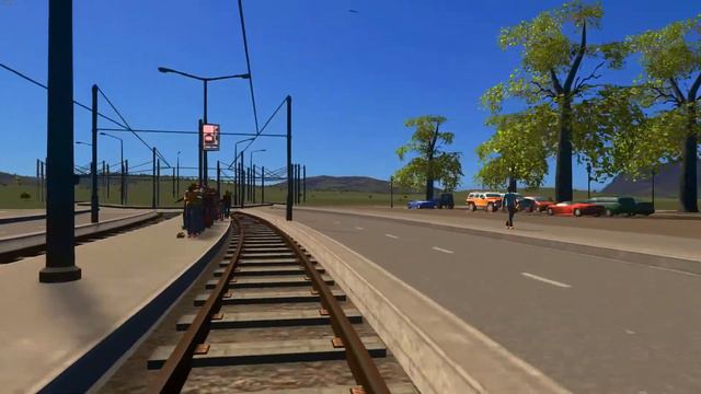 First Person Tram Ride! - Line #1 . (Cities Skylines Timelapse) смотреть онлайн