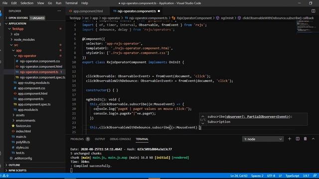 mouse event in debounce with RxJS (~eventemitter) | delay mouse click event capture with debounce смотреть онлайн