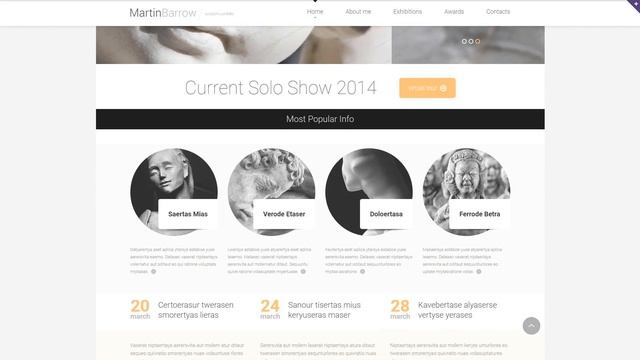 Sculpture Responsive Website Template - 50662 смотреть онлайн