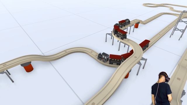 CRASHING TRAINS ON CRAZY TRACK - TrainerVR - Train Building VR Game - VR HTC Vive Gameplay смотреть онлайн
