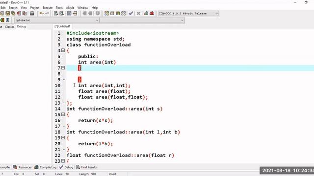 18-03-2021 Default Arguments, Function Overloading, Inline Functions смотреть онлайн