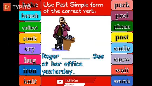 Second lesson, Past simple tense, learn English смотреть онлайн