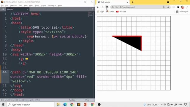 Path tag tutorial in SVG | Part - 1 - SVG tutorial смотреть онлайн