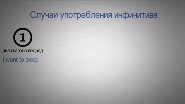 Инфинитив. Способы использования. Уроки за пять минут. смотреть онлайн