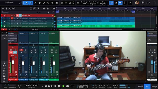 Coldplay - Adventure Of A Lifetime (bass Guitar Exercise/practice)