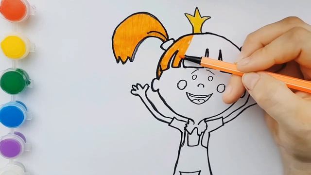 Как нарисовать Царевну из мультика Жила-была Царевна . Раскраска. смотреть онлайн