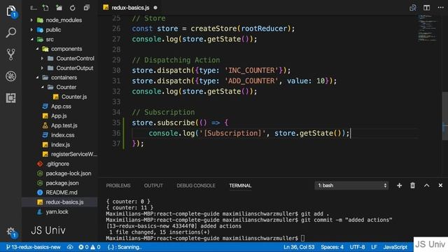 Redux for Beginners easy way - Part - 7 - Handle subscribe - How store will react? смотреть онлайн