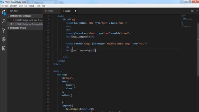 j. computed properties (tutorial vue js indonesia) смотреть онлайн