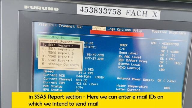 SSAS Test On FURUNO (FELCOM 15)