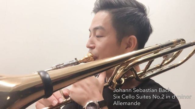 J.S.Bach Six Cello Suites no.2 in d minor Allemande ／六首無伴奏大提琴組曲-長號版／109全國學生音樂比賽長號指定曲／田中林男LINBOY／林承潁 смотреть онлайн