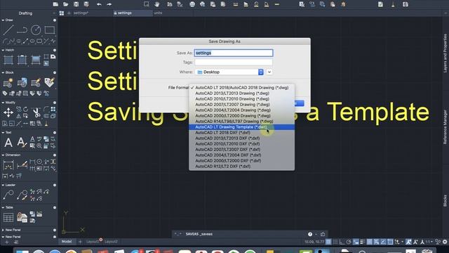 Saving setting as a DWG Extension in AutoCAD смотреть онлайн