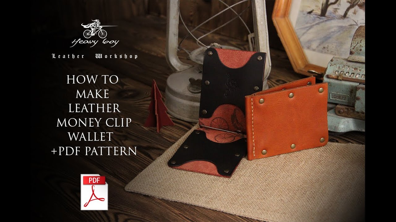 Кошелек зажим из кожи своими руками + выкройка / Сделай сам