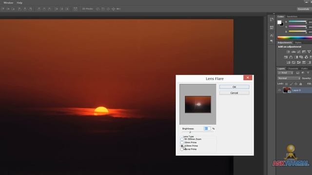 EFECTO LENS FLARE - PHOTOSHOP CS6 смотреть онлайн
