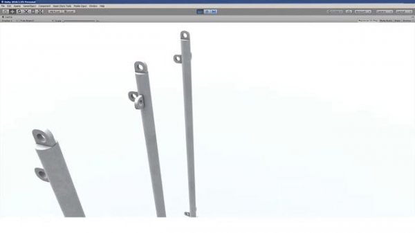 3D модель. Стойки леерного ограждения. 3D model. Rail stanchion D.