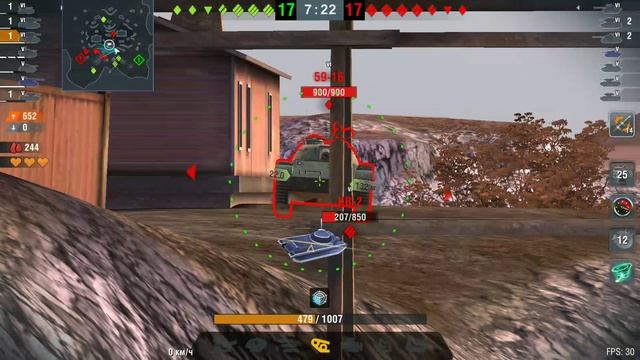World of Tanks Blitz, ваншоты на КВ-2 (режим "Возрождение") (часть 2) смотреть онлайн